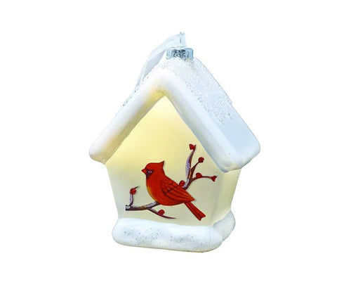 Gift Essentials LED Cardinal Birdhouse Christmas Ornament