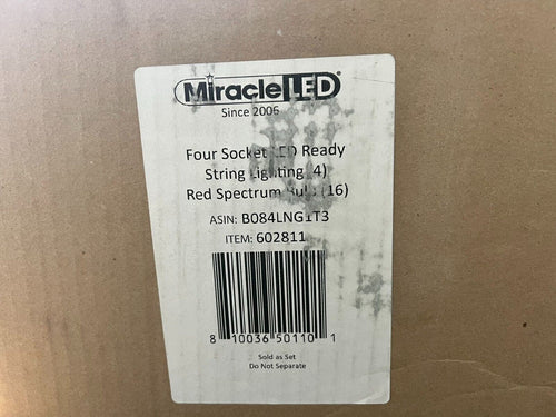 Miracle LED Greenhouse In a Box - Ultra Grow 4-Socket LED Grow Light Kit