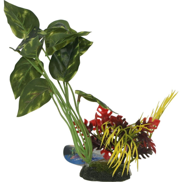 COLOR BURST FLORALS TROPICAL GARDENS POTHOS VARIEGATED LEAF CLUSTER