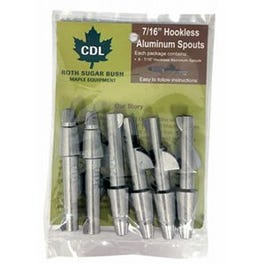 Maple Sap Tree Tap, Hookless, Aluminum, 7/16-In., 6-Pk.